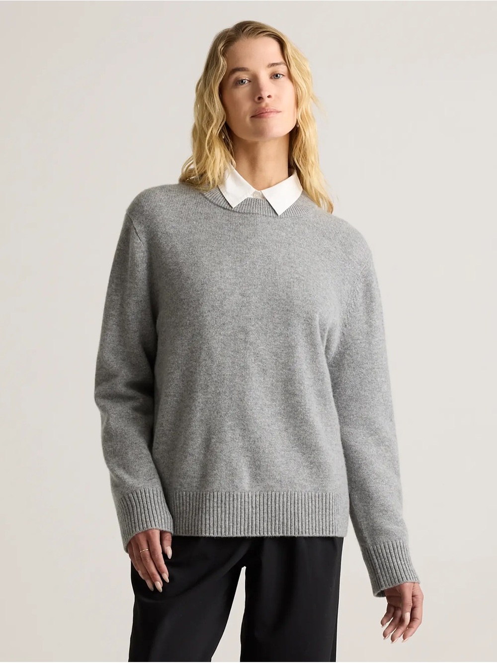 Quince Mongolian Cashmere Oversized Crew Sweater